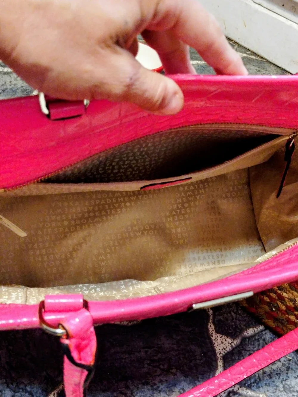 Kate Spade Alice Ridgely Avenue Pink Sapphire leather satchel RARE VINTAGE